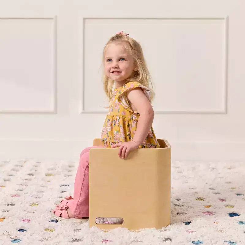 ECR4Kids Bentwood Multipurpose Toddler Cube Chair, Montessori Furniture Furniture