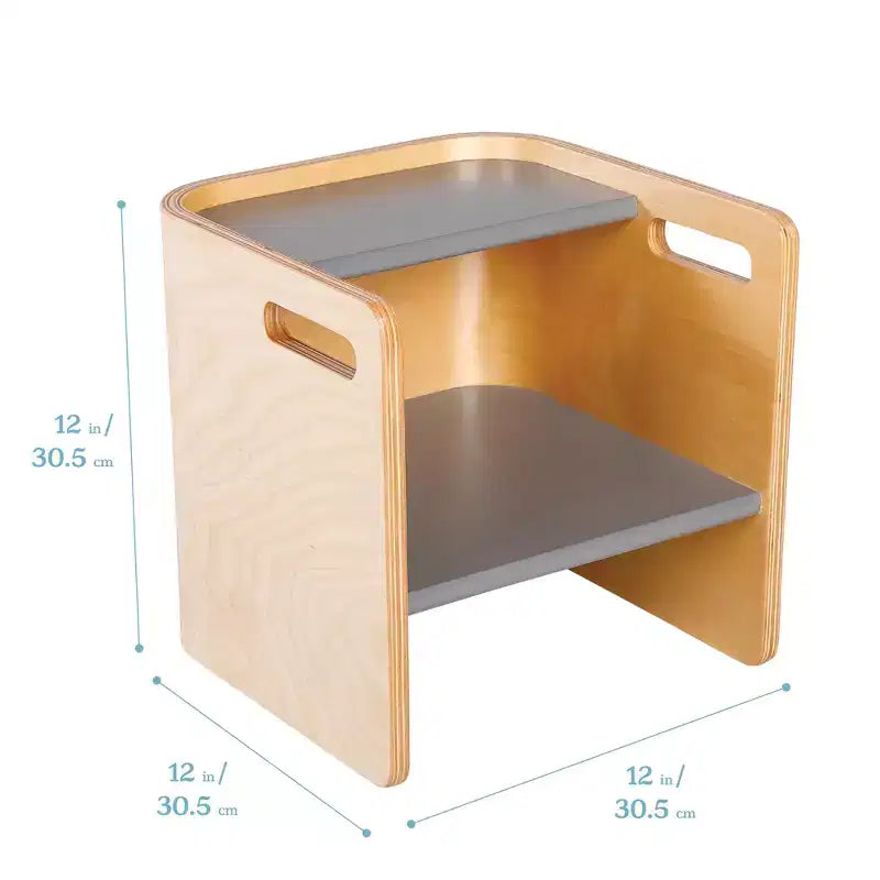 ECR4Kids Bentwood Multipurpose Toddler Cube Chair, Montessori Furniture Furniture