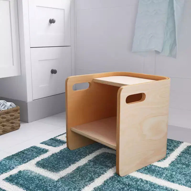 ECR4Kids Bentwood Multipurpose Toddler Cube Chair, Montessori Furniture Furniture