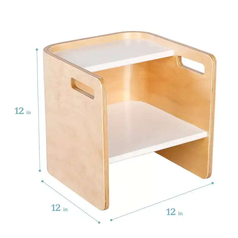 ECR4Kids Bentwood Multipurpose Toddler Cube Chair, Montessori Furniture Furniture