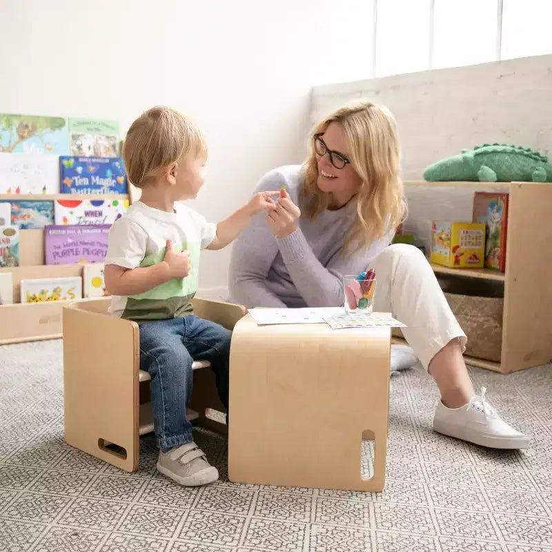 ECR4Kids Bentwood Multipurpose Toddler Cube Chair, Montessori Furniture Furniture