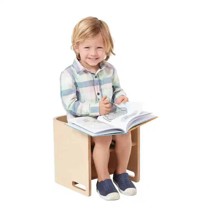 ECR4Kids Bentwood Multipurpose Toddler Cube Chair, Montessori Furniture Furniture