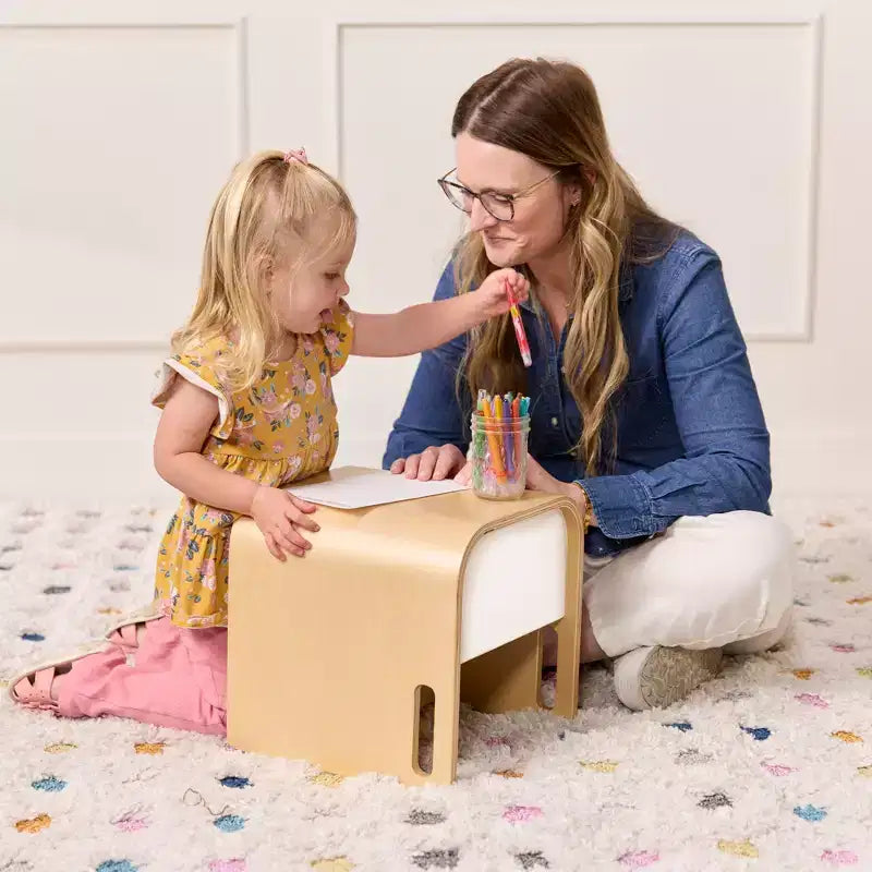 ECR4Kids Bentwood Multipurpose Toddler Cube Chair, Montessori Furniture Furniture