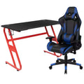 Flash Furniture Gaming-Schreibtisch und verstellbarer Gaming-Stuhl mit Getränkehalter und Kopfhörerhaken