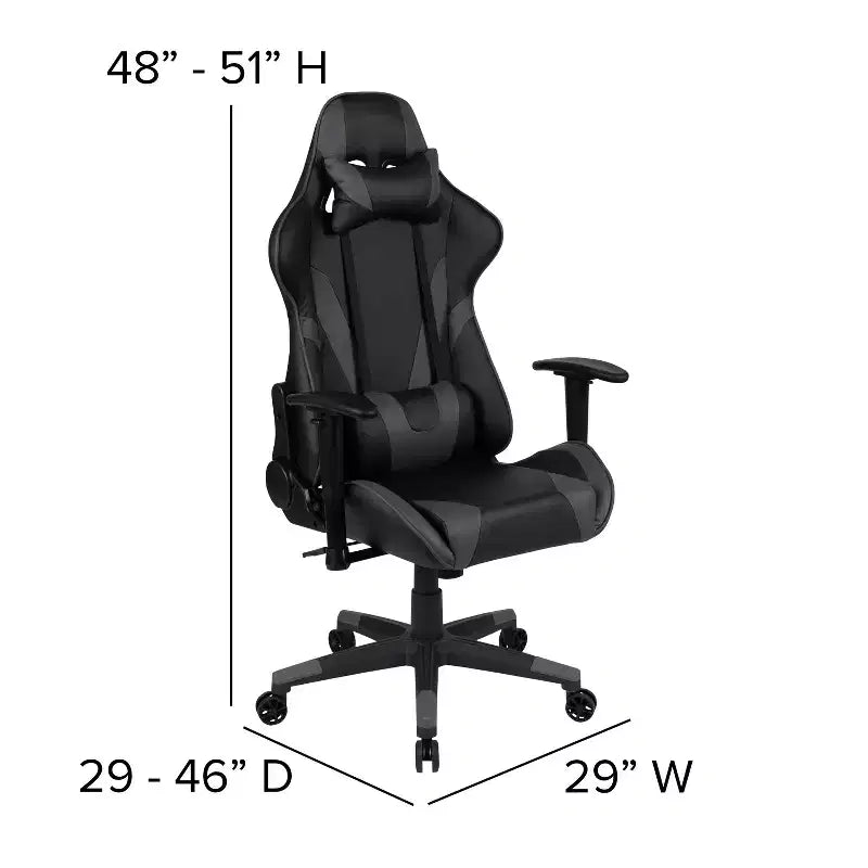 Flash Furniture Gaming Desk and Reclining Gaming Chair Set with Cup Holder and Headphone Hook