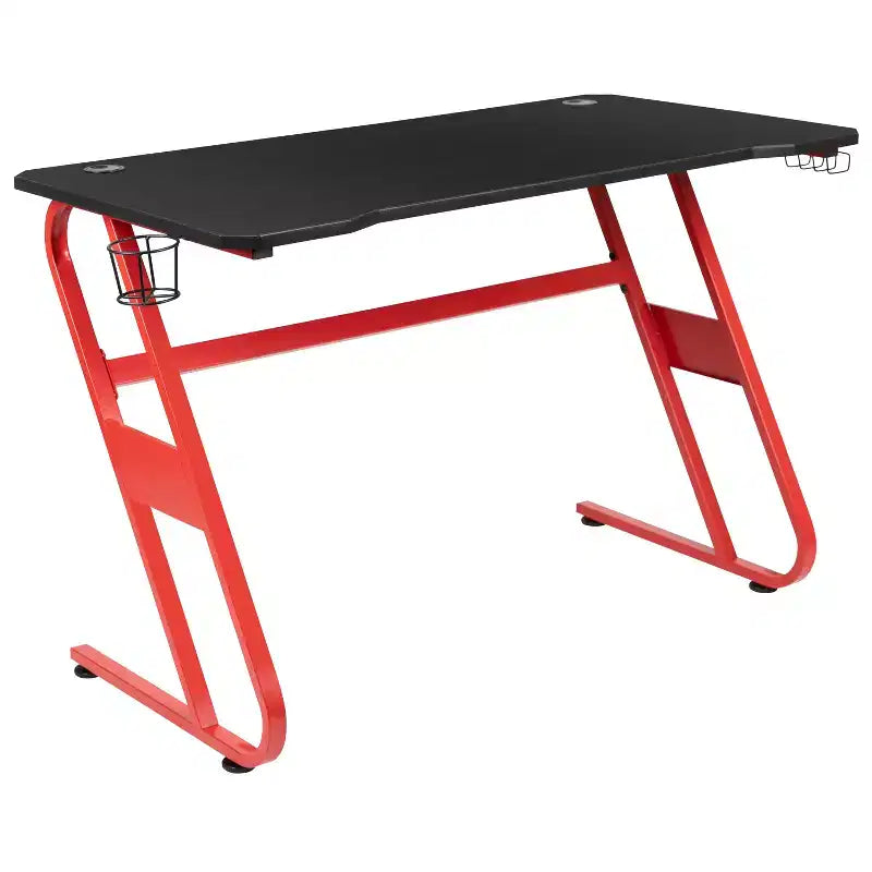 Flash Furniture Gaming Desk and Reclining Gaming Chair Set with Cup Holder and Headphone Hook