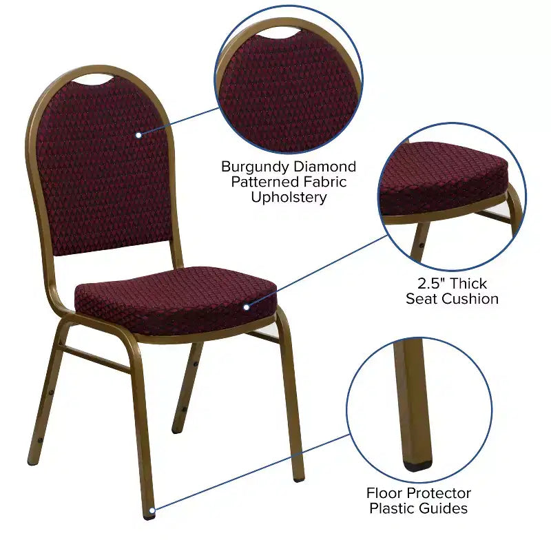 Flash Furniture HERCULES Series Dome Back Stacking Banquet Chair