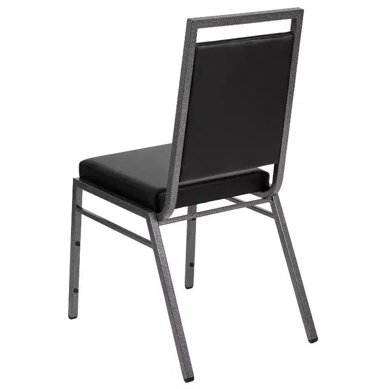 Flash Furniture HERCULES Series Square Back Stacking Banquet Chair with Silvervein Frame