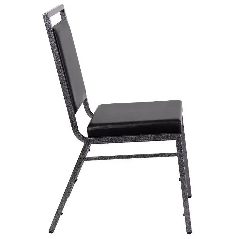 Flash Furniture HERCULES Series Square Back Stacking Banquet Chair with Silvervein Frame