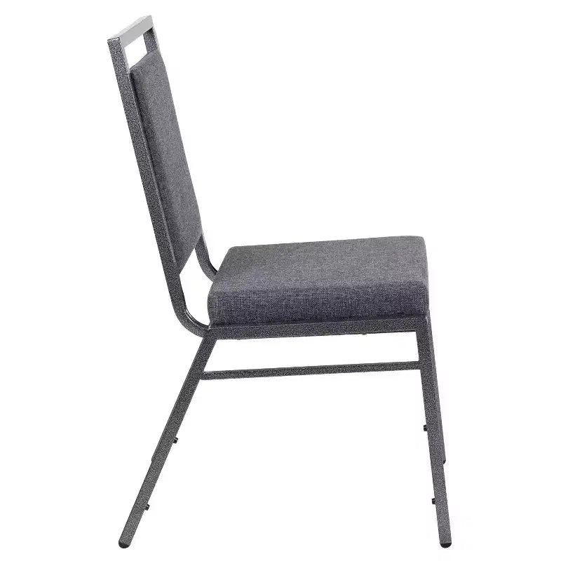 Flash Furniture HERCULES Series Square Back Stacking Banquet Chair with Silvervein Frame