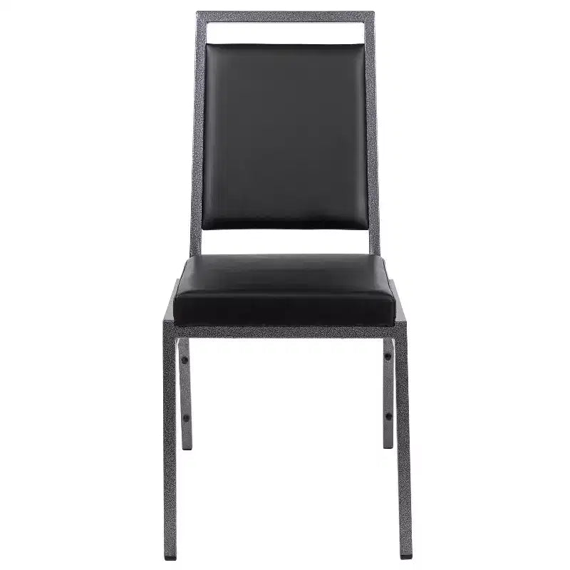 Flash Furniture HERCULES Series Square Back Stacking Banquet Chair with Silvervein Frame