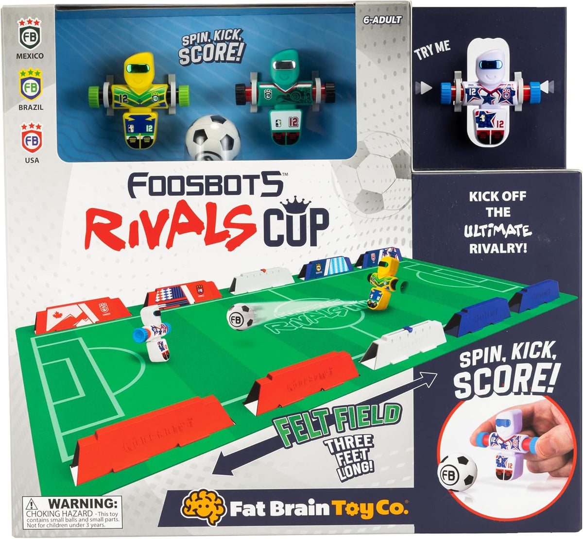 Fat Brain Toys Foosbots Rivals Cup Jeu de football international