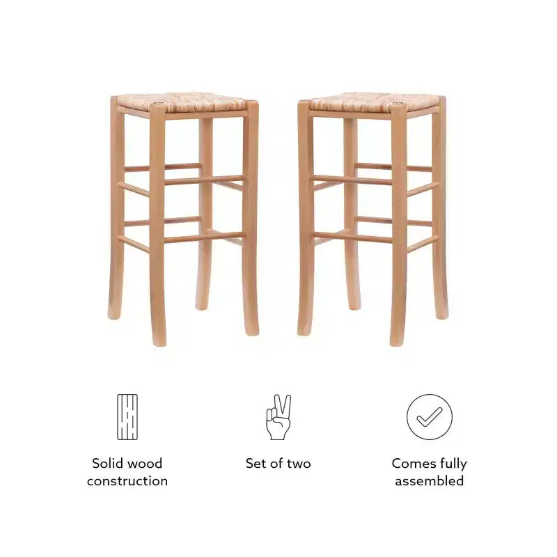 Set of 2 Gianna Backless Barstools - Linon