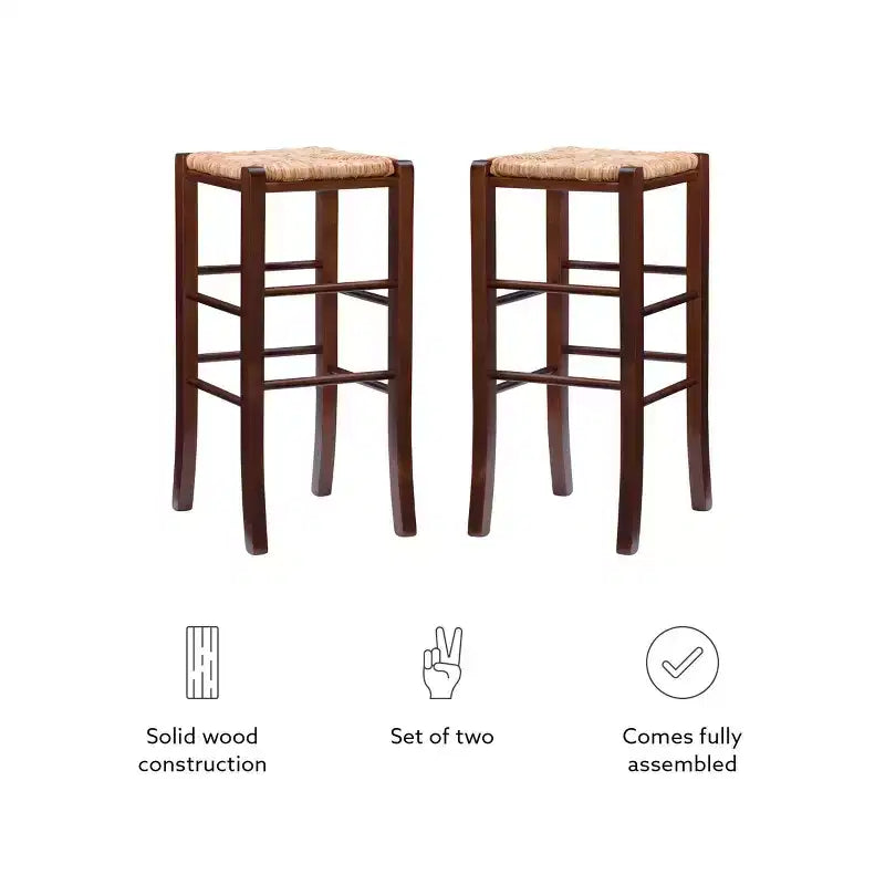 Set of 2 Gianna Backless Barstools - Linon