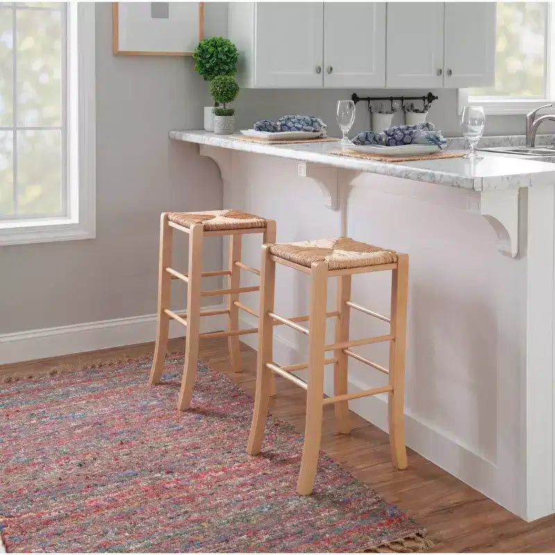 Set of 2 Gianna Backless Barstools - Linon