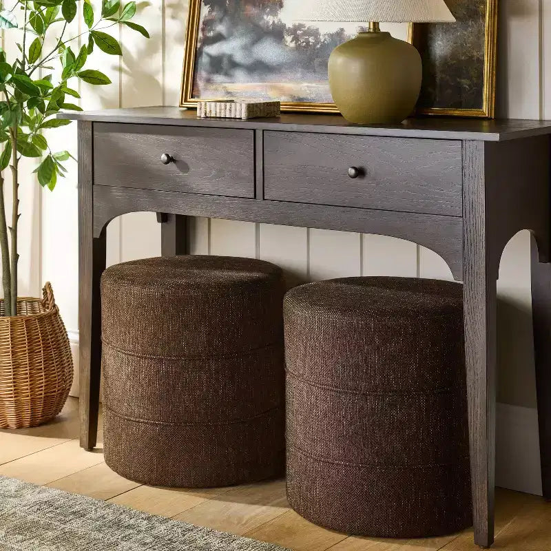 Catalina Round Ottoman - Threshold designed with Studio McGee
