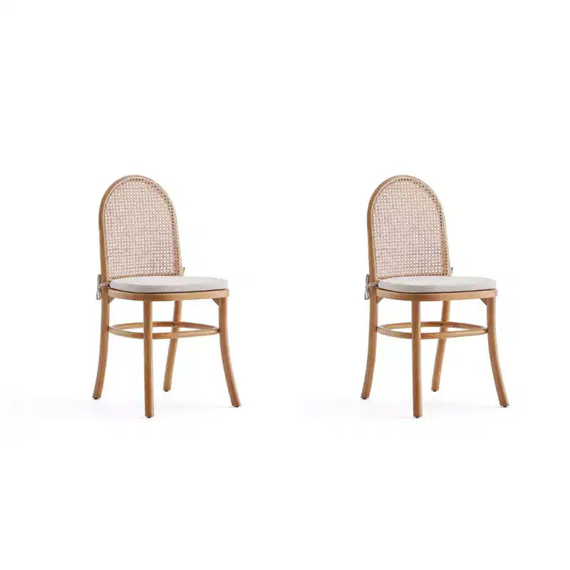 Set of 2 Paragon Dining Chairs with Gray Cushions - Manhattan Comfort