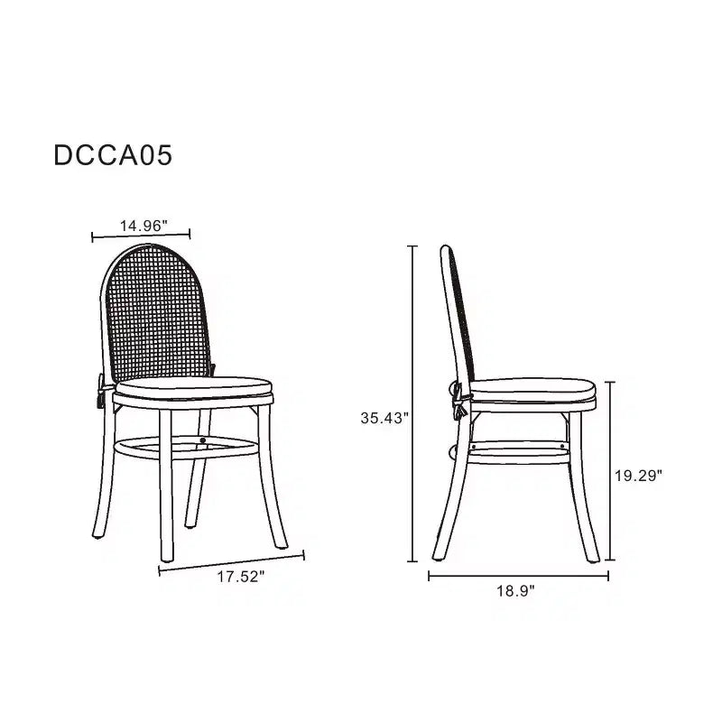 Set of 2 Paragon Dining Chairs with Gray Cushions - Manhattan Comfort