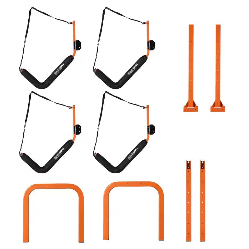 Kayak Storage Rack - Two 53 1/8-in Freestanding Kayak Stands with Dual Arms and Adjustable Straps - Holds 2 Canoes, SUP, Paddleboards by RAD Sportz