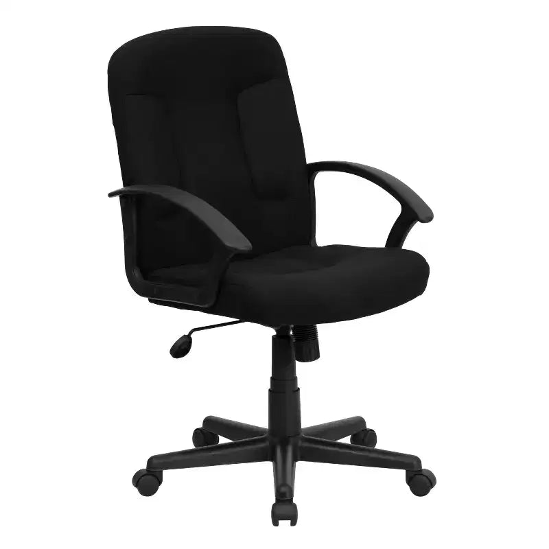 Emma and Oliver Mid-Back Fabric Executive Swivel Office Chair with Nylon Arms