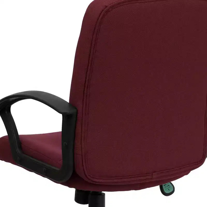 Emma and Oliver Mid-Back Fabric Executive Swivel Office Chair with Nylon Arms