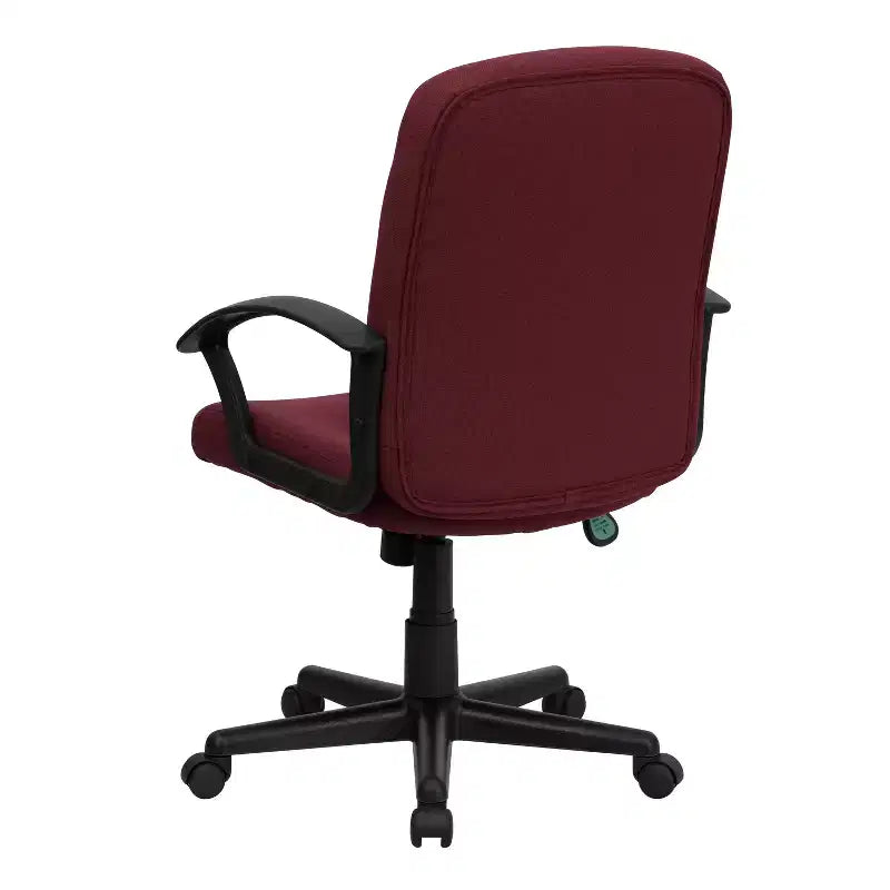 Emma and Oliver Mid-Back Fabric Executive Swivel Office Chair with Nylon Arms