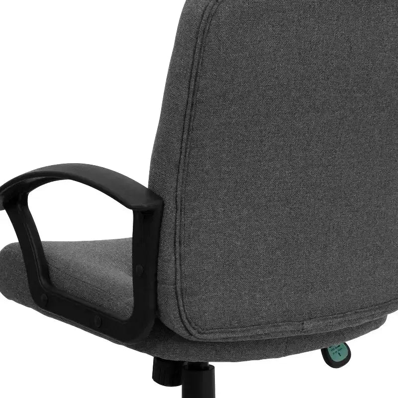 Emma and Oliver Mid-Back Fabric Executive Swivel Office Chair with Nylon Arms