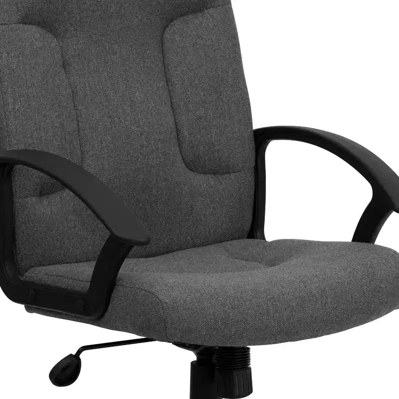 Emma and Oliver Mid-Back Fabric Executive Swivel Office Chair with Nylon Arms