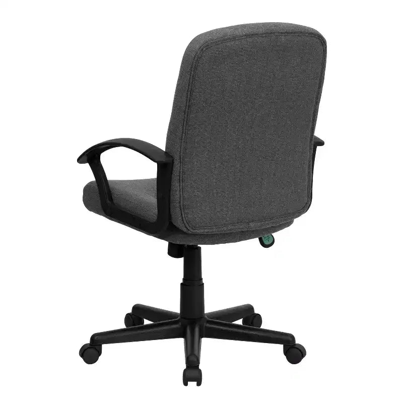 Emma and Oliver Mid-Back Fabric Executive Swivel Office Chair with Nylon Arms