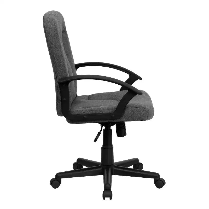 Emma and Oliver Mid-Back Fabric Executive Swivel Office Chair with Nylon Arms