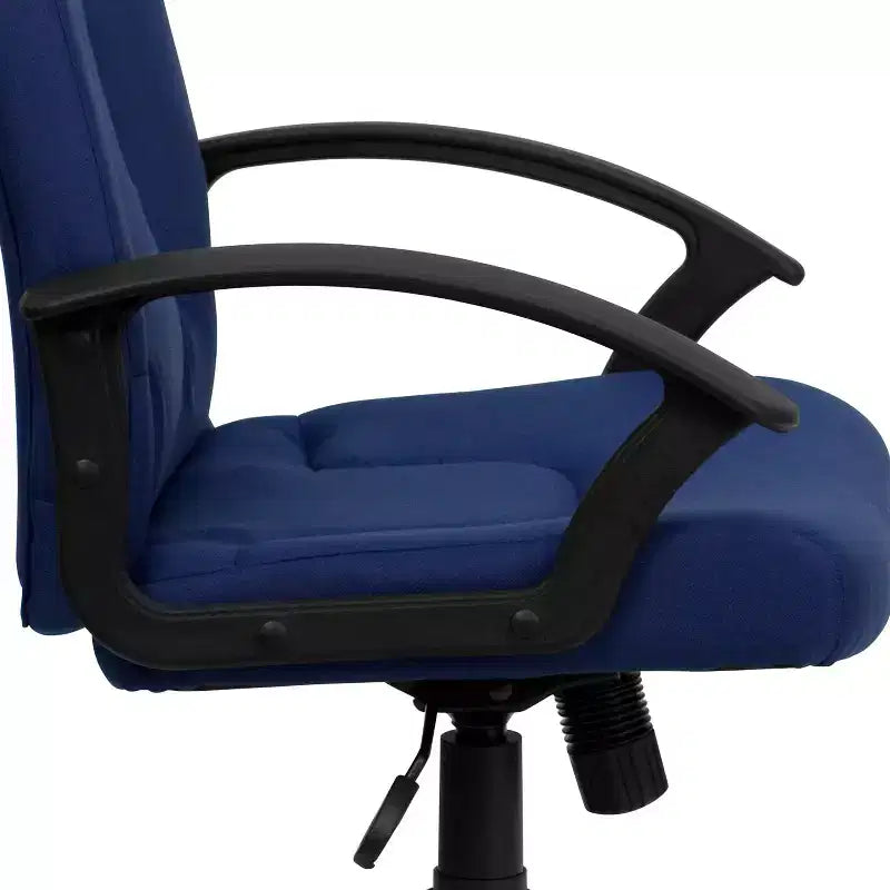 Emma and Oliver Mid-Back Fabric Executive Swivel Office Chair with Nylon Arms