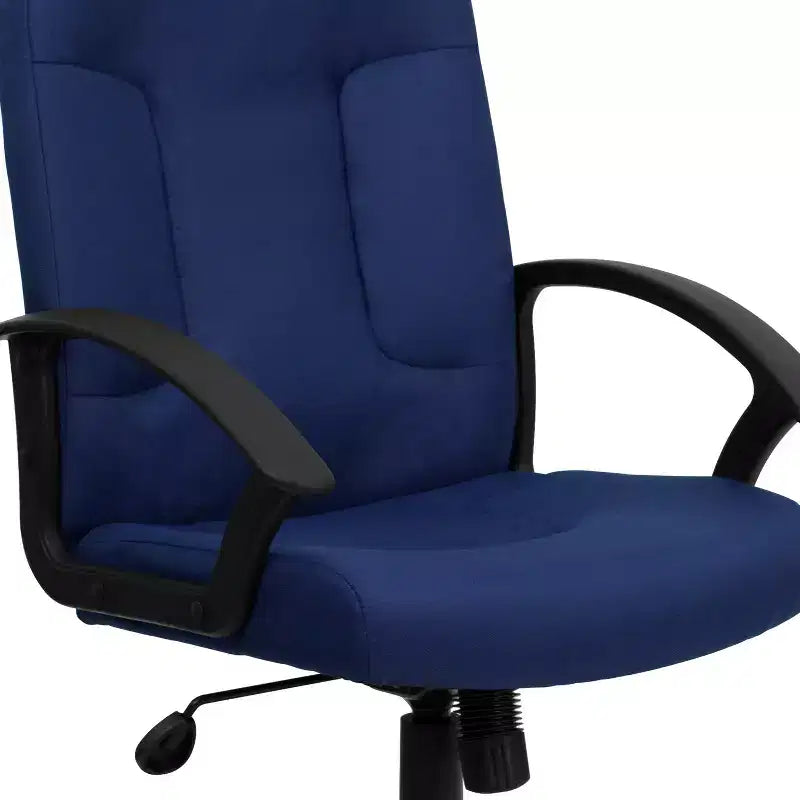 Emma and Oliver Mid-Back Fabric Executive Swivel Office Chair with Nylon Arms