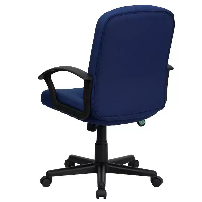 Emma and Oliver Mid-Back Fabric Executive Swivel Office Chair with Nylon Arms