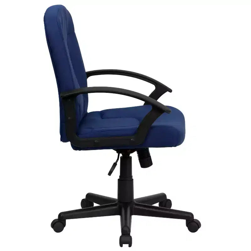 Emma and Oliver Mid-Back Fabric Executive Swivel Office Chair with Nylon Arms