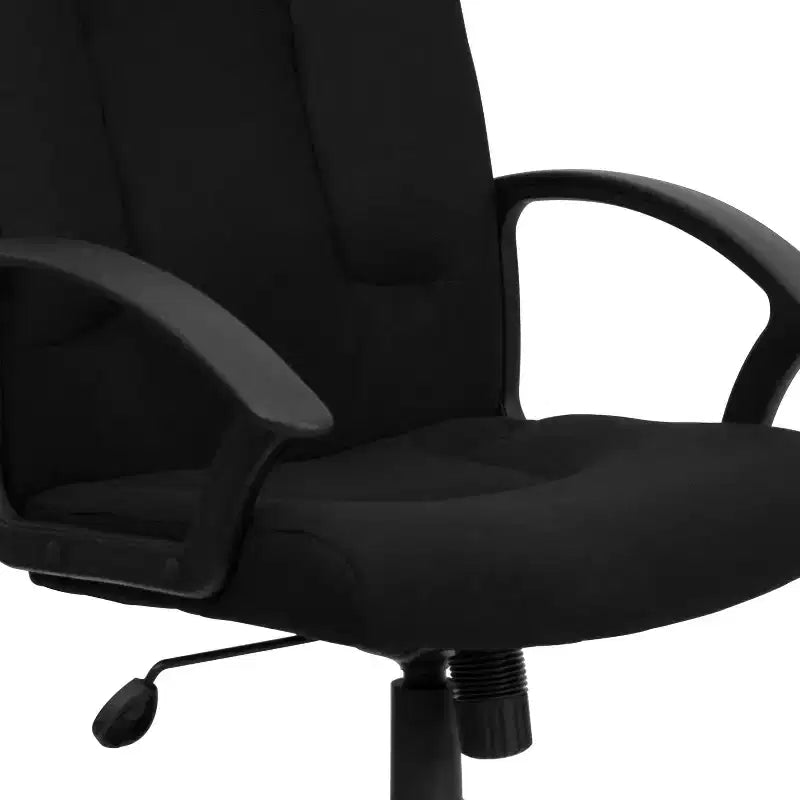 Emma and Oliver Mid-Back Fabric Executive Swivel Office Chair with Nylon Arms