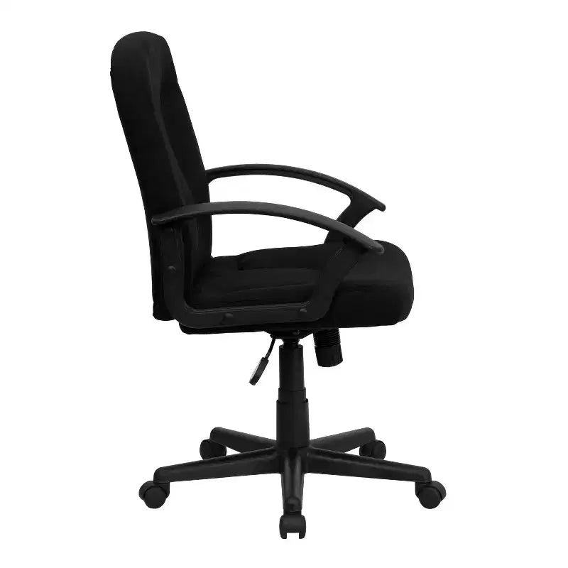 Emma and Oliver Mid-Back Fabric Executive Swivel Office Chair with Nylon Arms