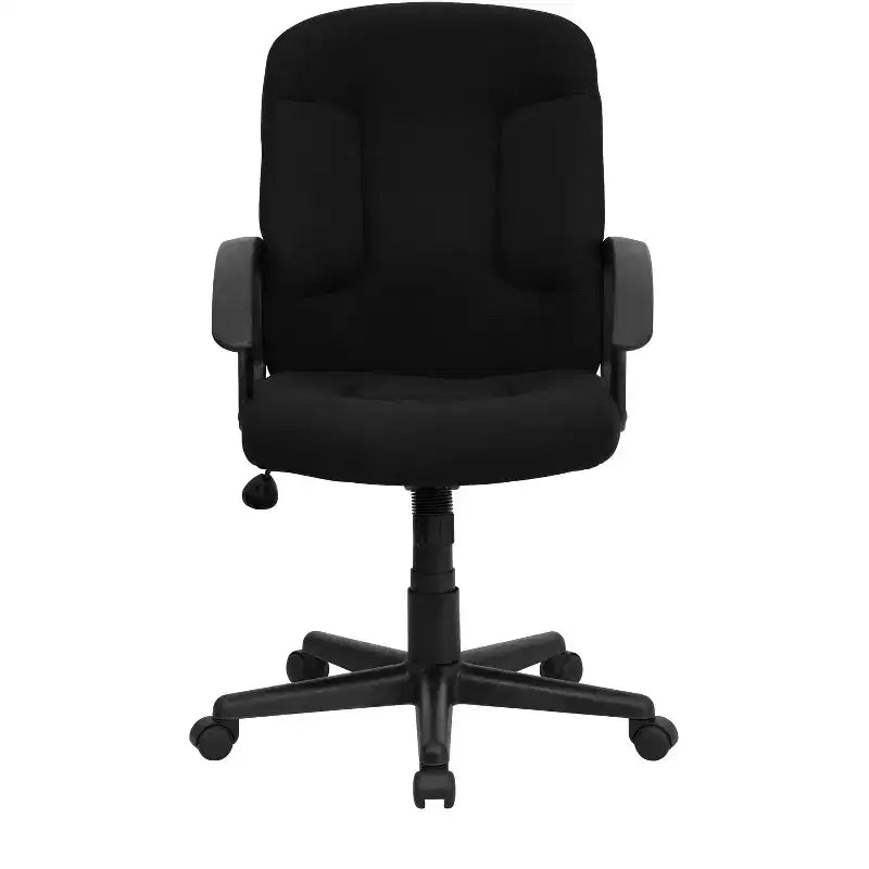 Emma and Oliver Mid-Back Fabric Executive Swivel Office Chair with Nylon Arms