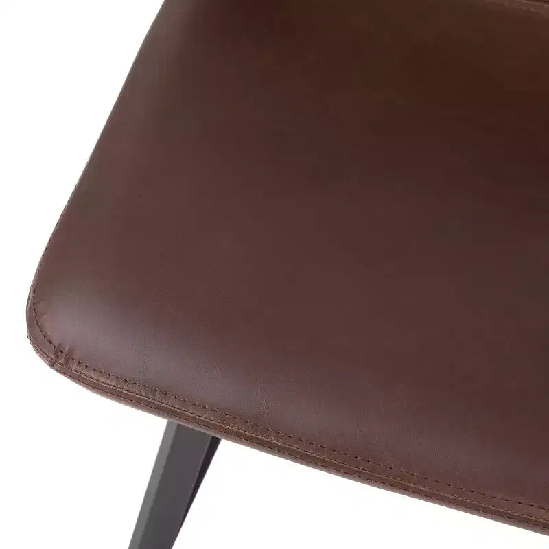 Emma and Oliver Set of Two 24 Modern Upholstered Barstools, Matte Metal Frames and Plastic Floor Glides