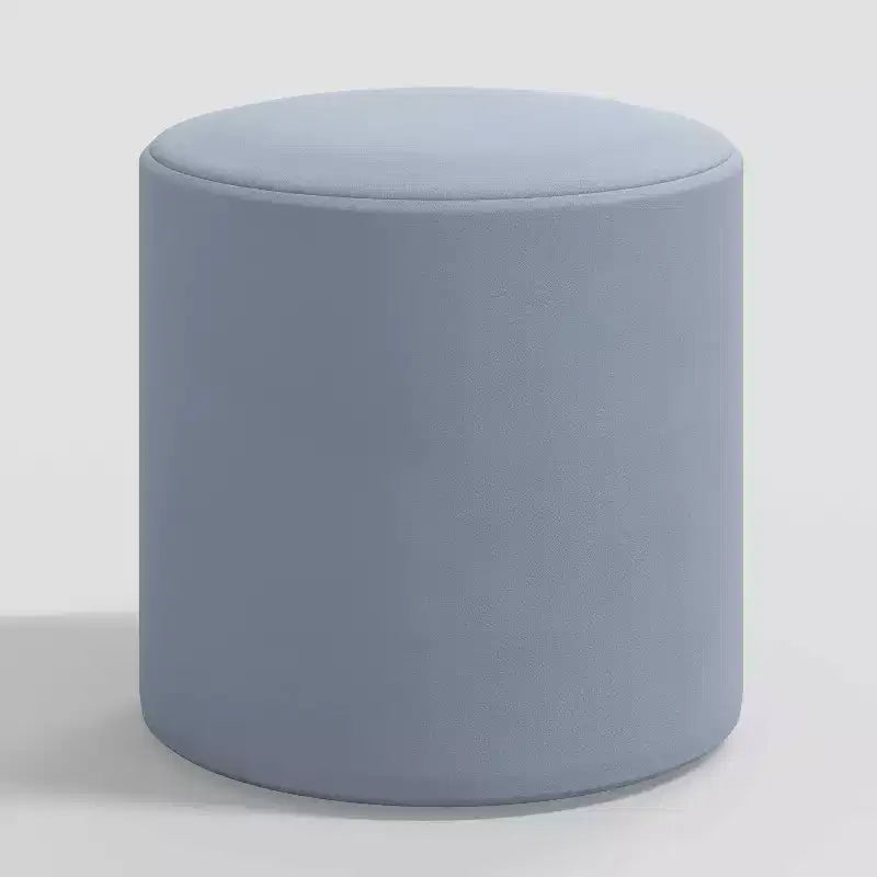 Skyline Furniture Round Thalia Ottoman in Velvet