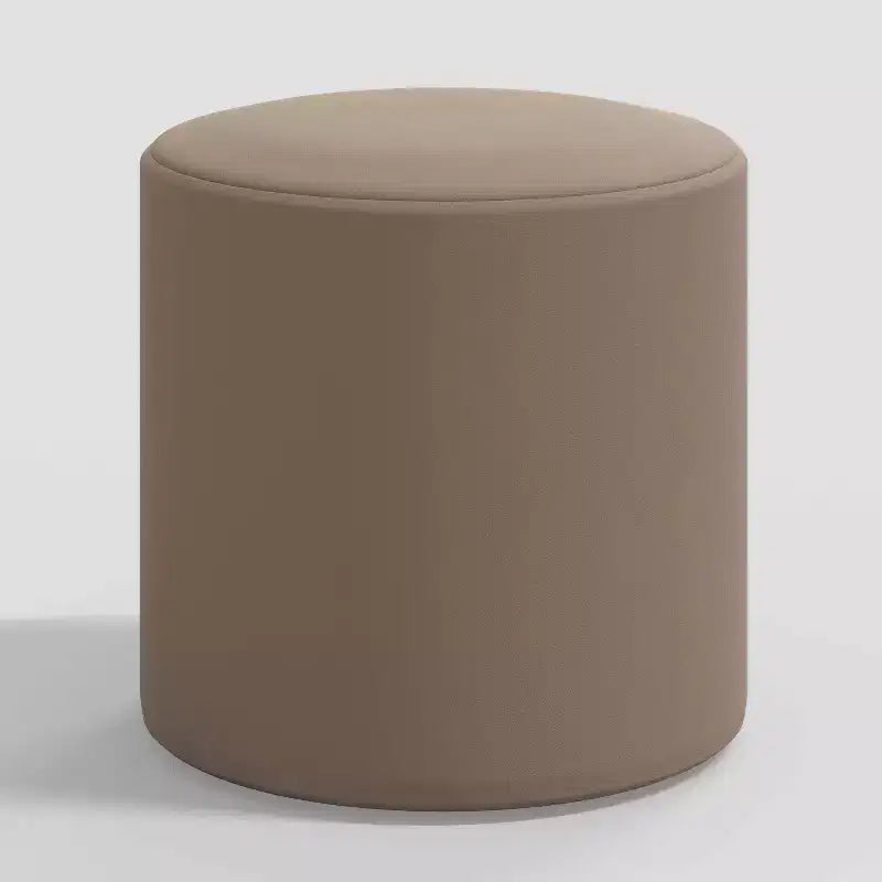 Skyline Furniture Round Thalia Ottoman in Velvet