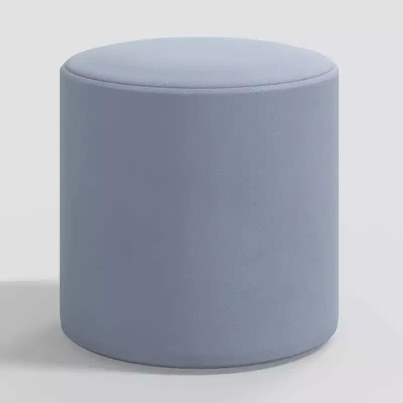 Skyline Furniture Runder Thalia Sitzhocker aus Samt