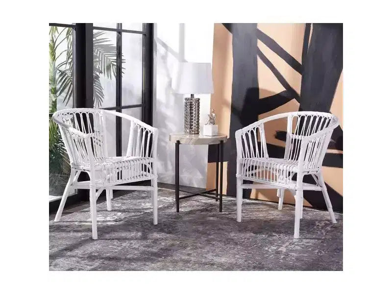 Adriana Rattan Accent Chair - ACH6505 - Set of 2 - Safavieh