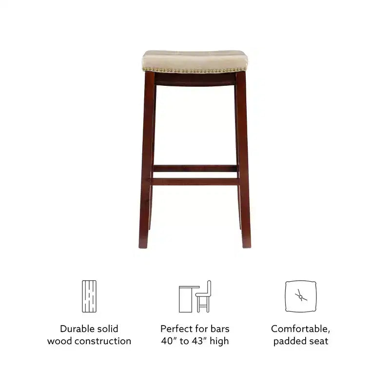 Set of 2 Claridge Barstools - Linon