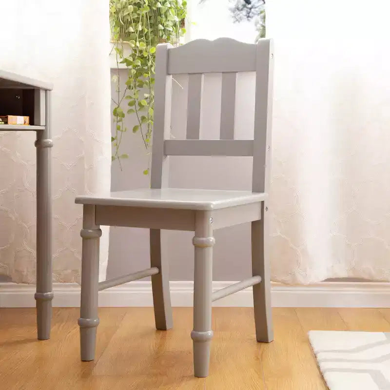 Guidecraft Dahlia Kids Desk and Chair Set :Wooden Study Table with Storage Drawer and Chair Set for Girls | Kids Bedroom Desk Set