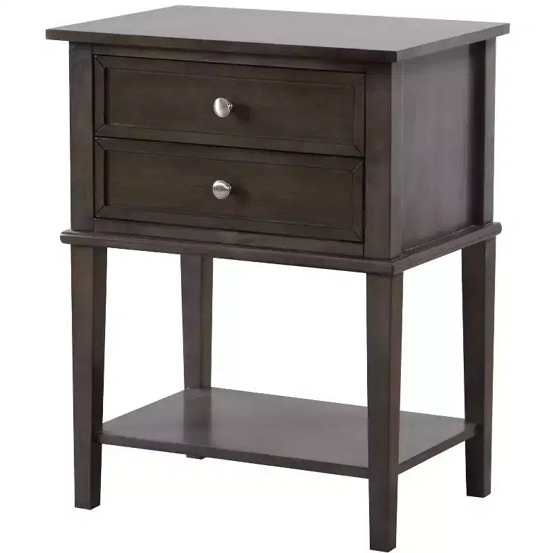 Passion Furniture Newton 2-Drawer Nightstand (28 in. H x 22 in. W x 16 in. D)