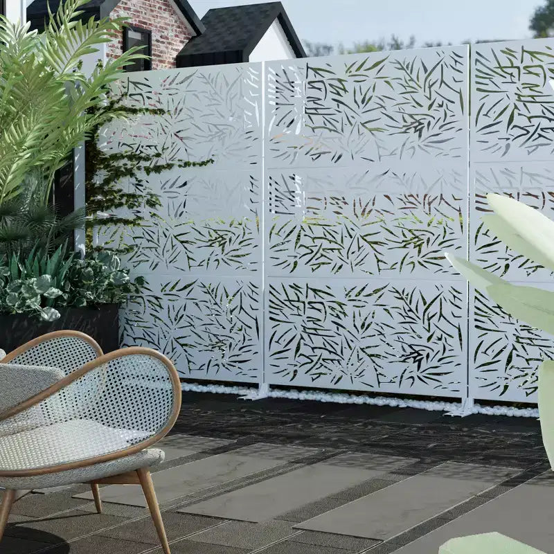 Dovelina Metal Outdoor Privacy Screen Freestanding Patio Decorative Screens