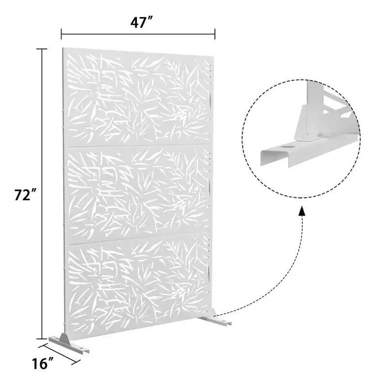 Dovelina Metal Outdoor Privacy Screen Freestanding Patio Decorative Screens