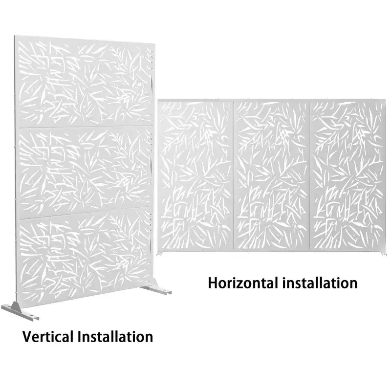 Dovelina Metal Outdoor Privacy Screen Freestanding Patio Decorative Screens