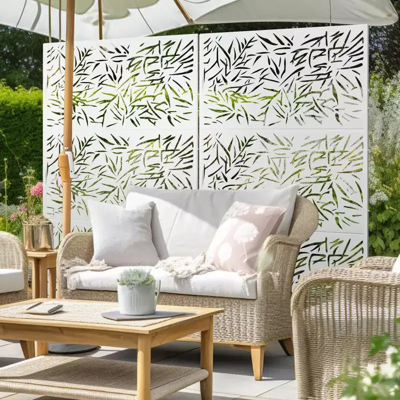 Dovelina Metal Outdoor Privacy Screen Freestanding Patio Decorative Screens