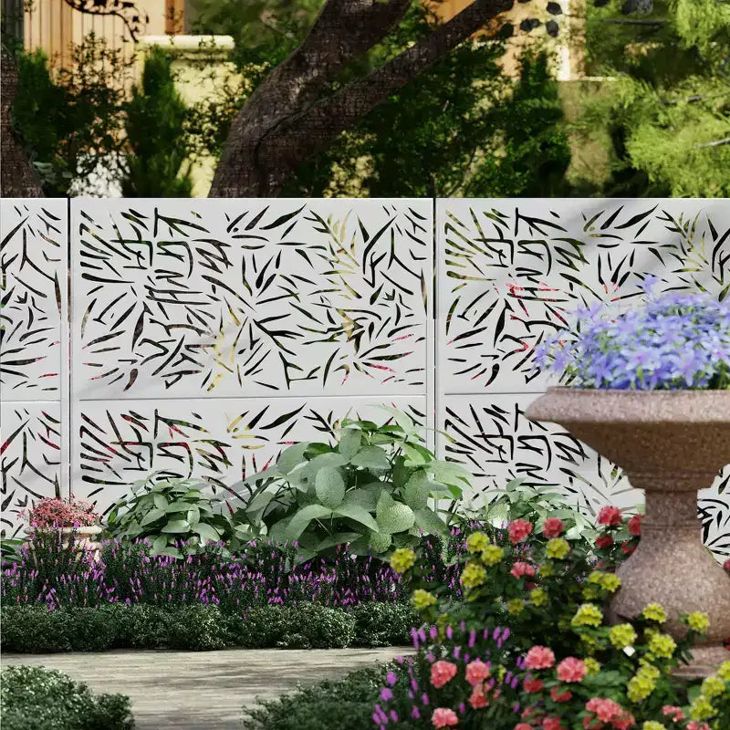 Dovelina Metal Outdoor Privacy Screen Freestanding Patio Decorative Screens